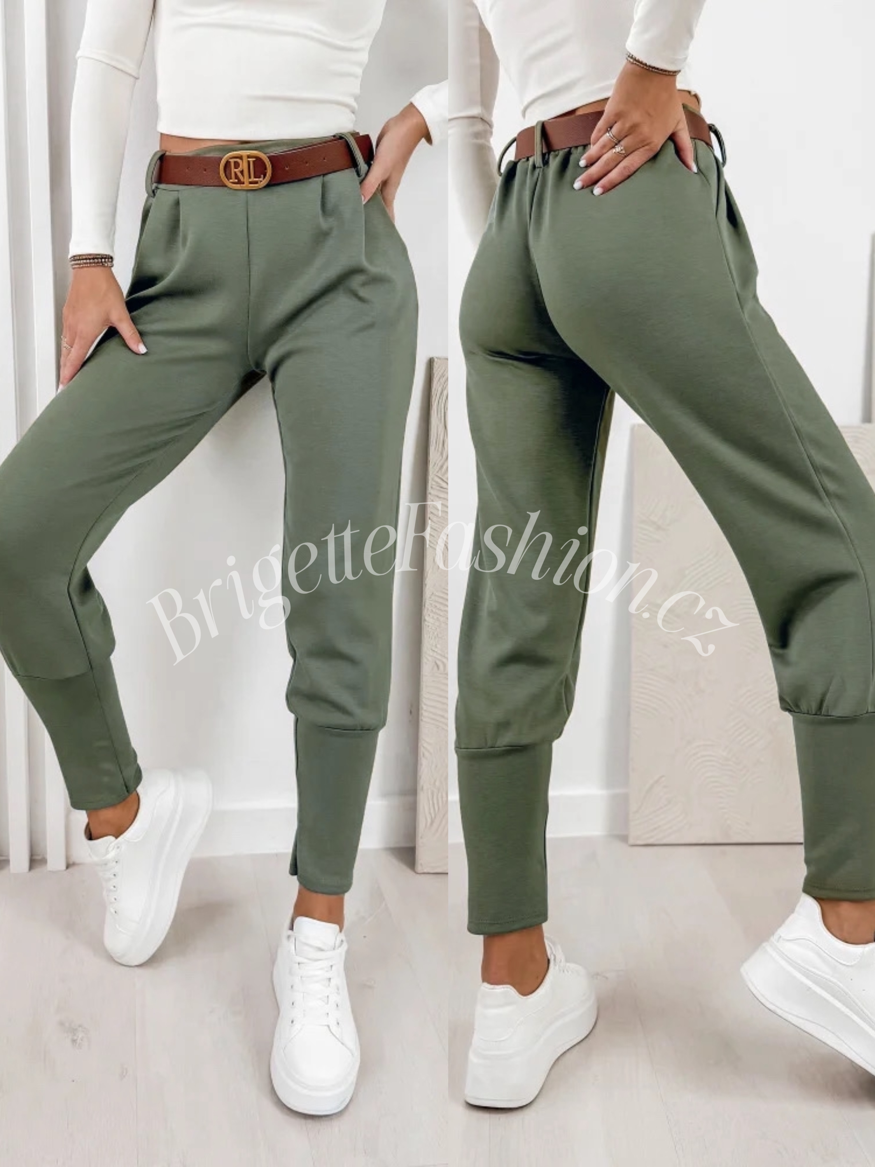 Kalhoty Stylish khaki