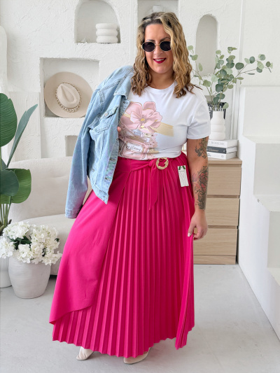 Sukně Elnina do 4XL - fuchsiová