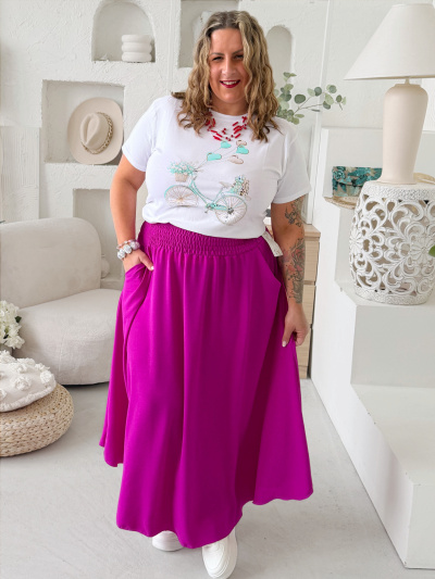 Sukně z nemačkavého materiálu do 5XL ostružina