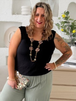 Superelastické tílko do 4XL černé