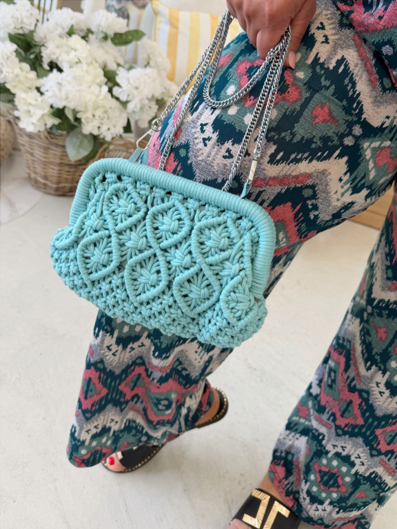 Pletená kabelka Lucy - mint